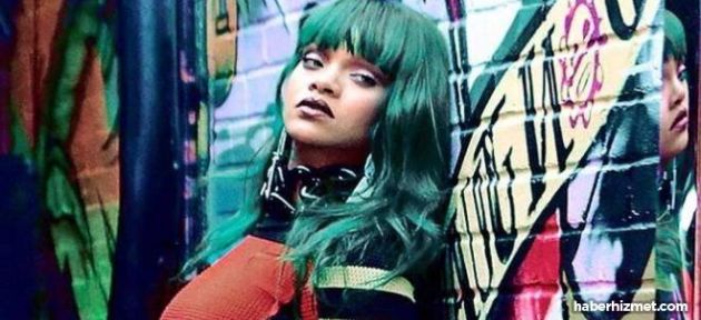Rihanna gök kuşağı gibi rengarenk oldu!