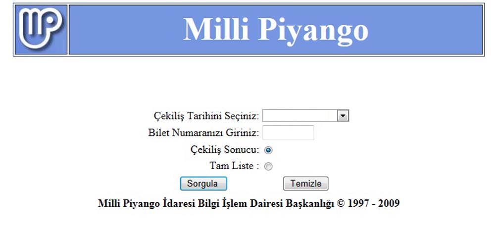 Milli piyango sitesi neden açılmıyor 31 Aralık 2016 ? Mpi sonuçlarını ne zaman öğrenebilirim ?